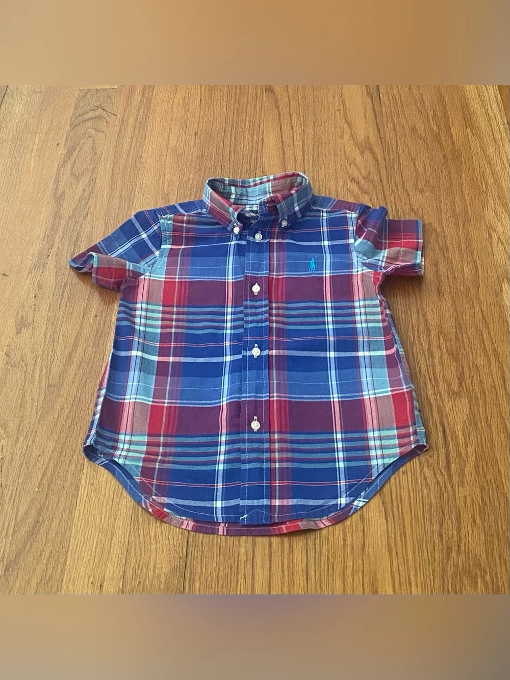 Ralph Lauren Plaid Short-Sleeve Shirt and Abrasion Twill Yellow Shorts Boys Set